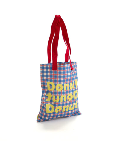 AMERICA Donut TOTEBAG BLUE CHECK