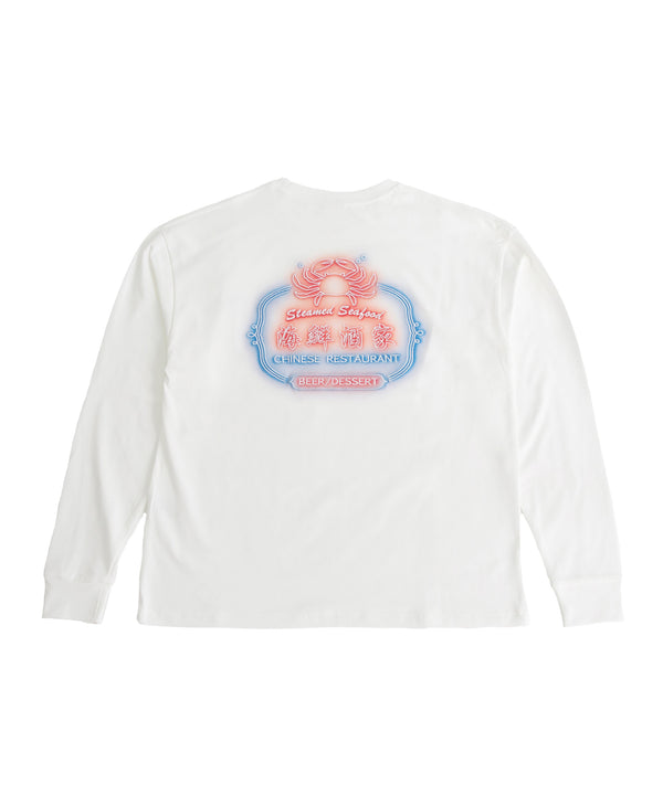 CHINESE CRAB LONG SLEEVE T-SHIRT・WHITE