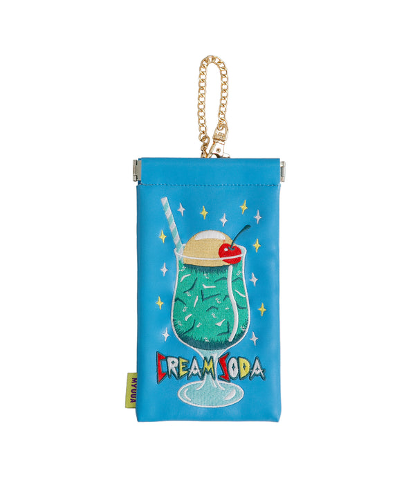 クリームソーダサングラスポーチ　ブルー