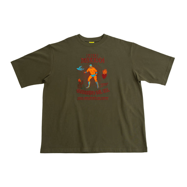 MEXICO  LUCHA T-SHIRT・OLIVE