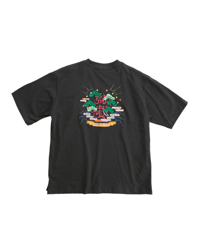 JAPAN BONSAI S/S T-SHIRT CHARCOAL GRAY