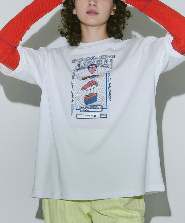 JAPAN  SUSHI T-SHIRT・WHITE