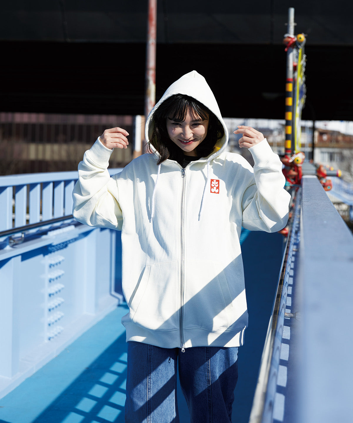 JAPAN KUMADE ZIPUP HOODIE OFFWHITE L/XL AtOn50 Official Online Store