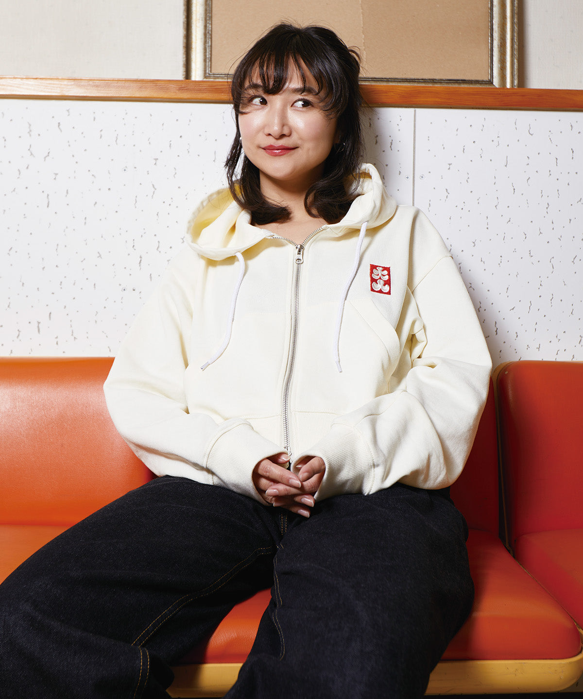JAPAN KUMADE ZIPUP HOODIE OFFWHITE M AtOn50 Official Online Store