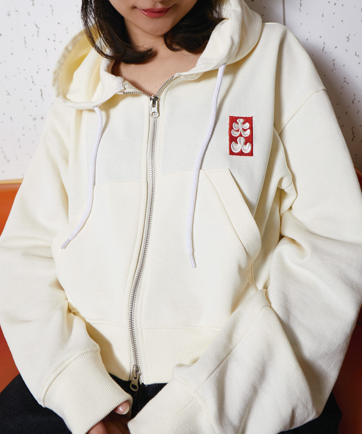 トップス kumi JAPAN KUMADE ZIPUP HOODIE OFFWHITE M AtOn50 Official Online Store