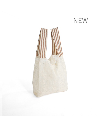 《NEW》Chodoii　トートバッグS　レース　ホワイト