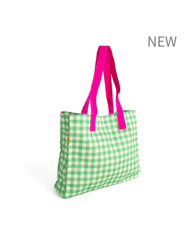 《NEW》GREEN CHECK BOX TOTEBAG