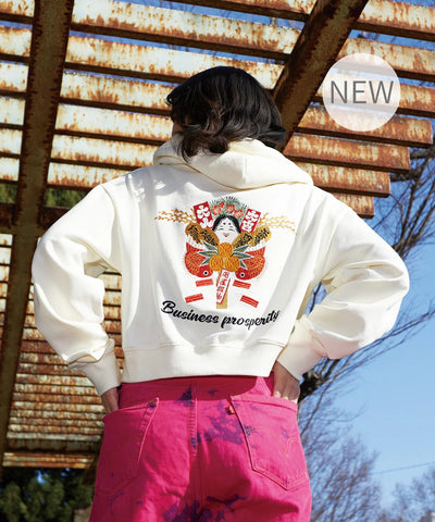 《NEW》JAPAN KUMADE ZIPUP HOODIE OFFWHITE  M