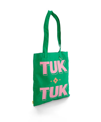 THAILAND TUKTUK TOTEBAG GREEN