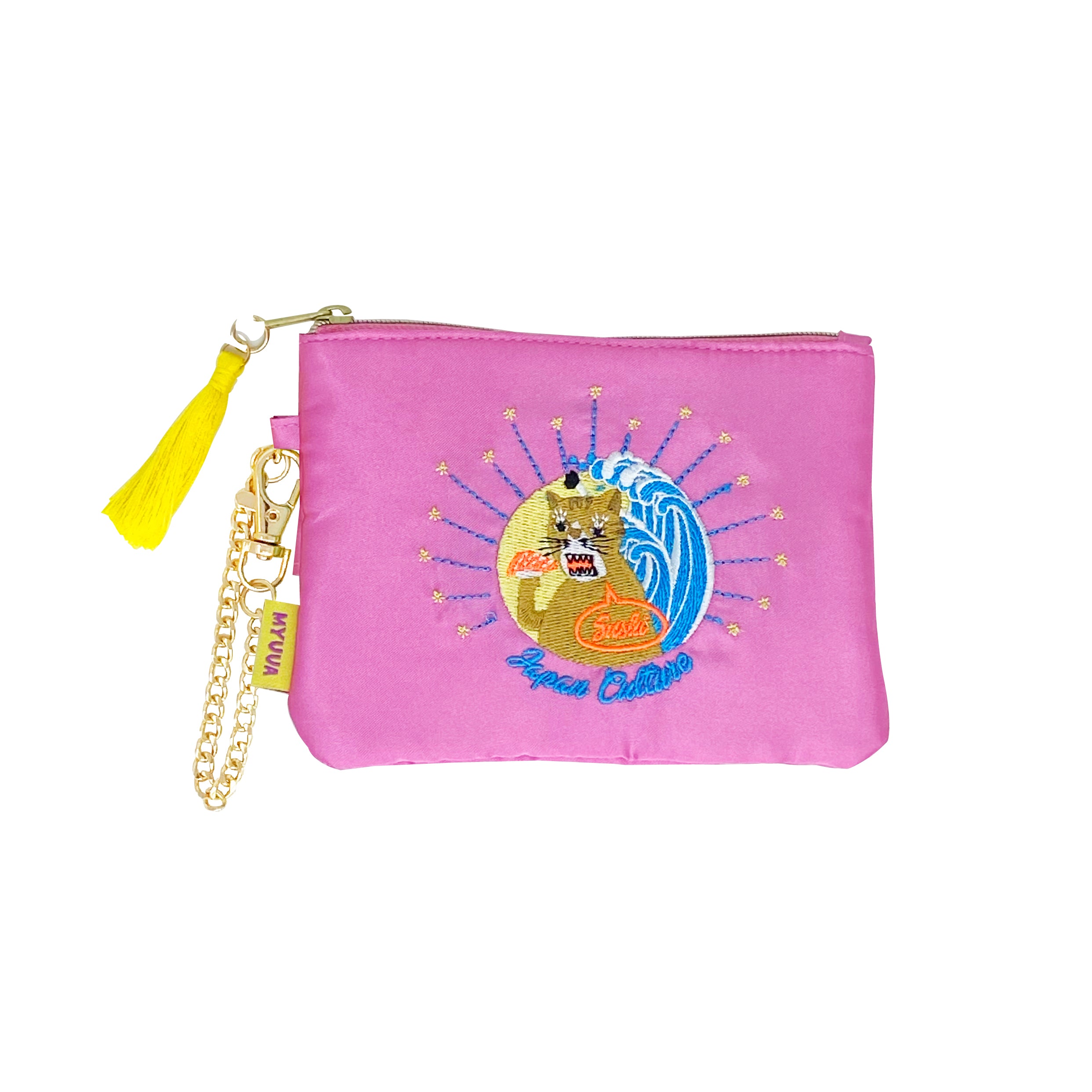 刺繍ポーチ スカジャン 猫 ピンク – At on 50 個性あふれる商品、コラボレーショングッズの通販