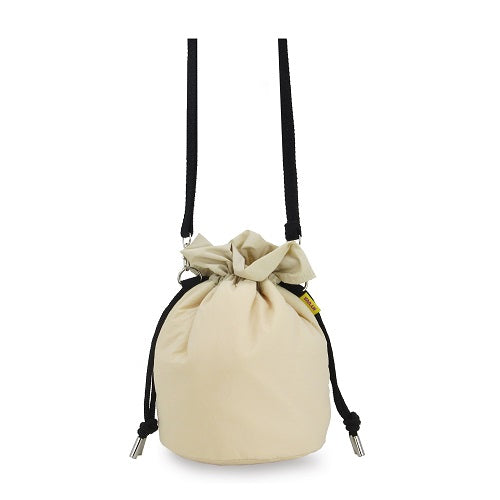 American Coconut Drawstring Shoulder Bag Beige
