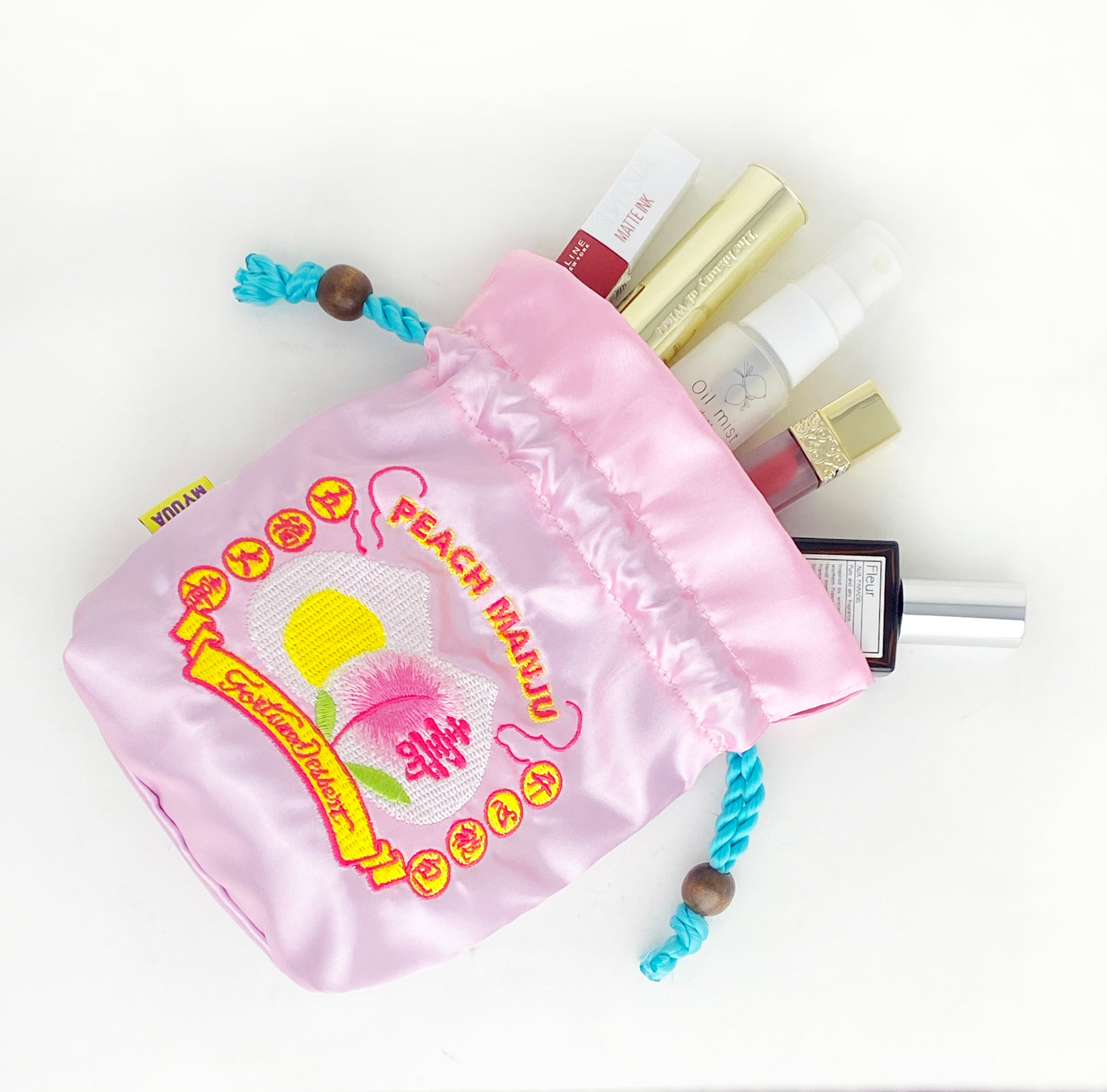 Chinese peach bun embroidery purse