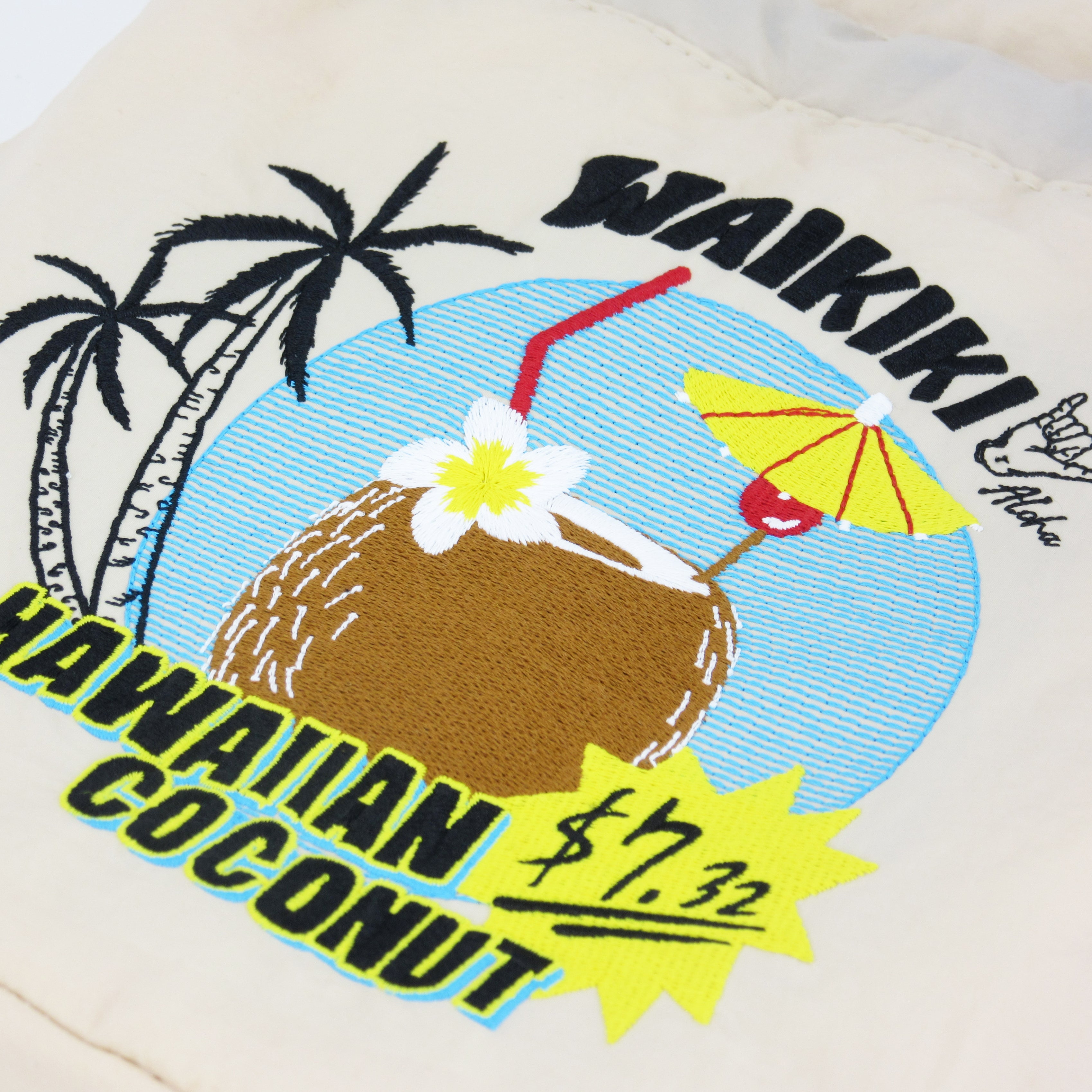 American Coconut Drawstring Shoulder Bag Beige