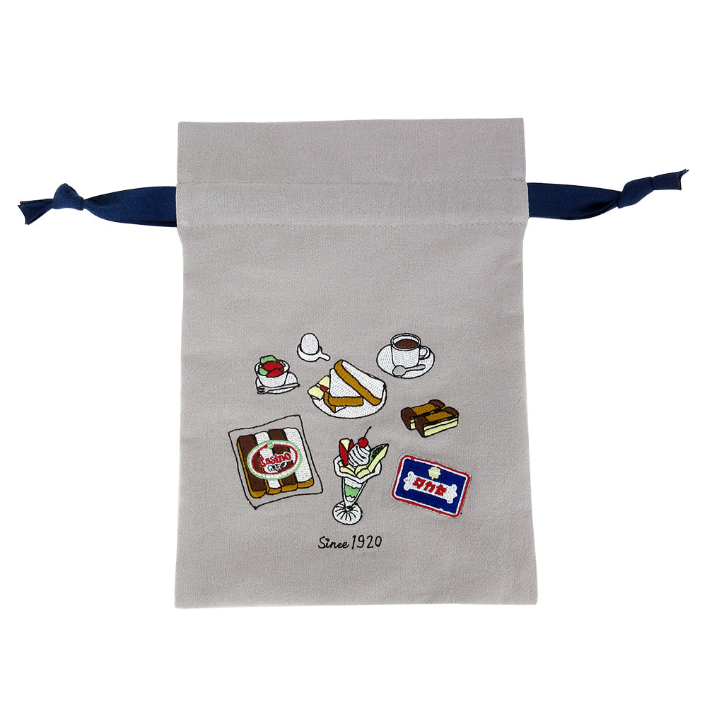 Takase embroidery drawstring pouch